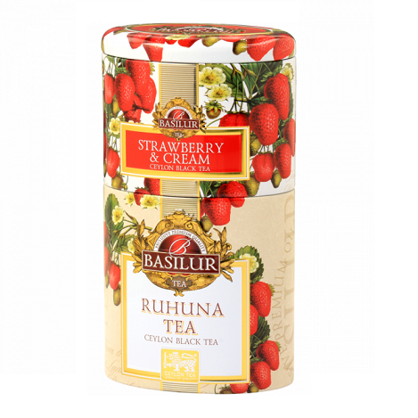 Trà Basilur Fruit & Flowers Strawberry & Cream Buhuna Tea (Hộp 100g)