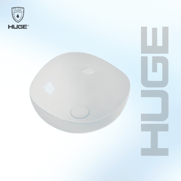 Chậu lavabo đặt bàn Huge H-LT1380 ( vành mỏng )