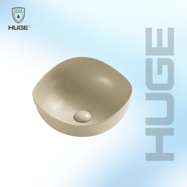 Chậu lavabo đặt bàn Huge H-LT1380BE ( vành mỏng )