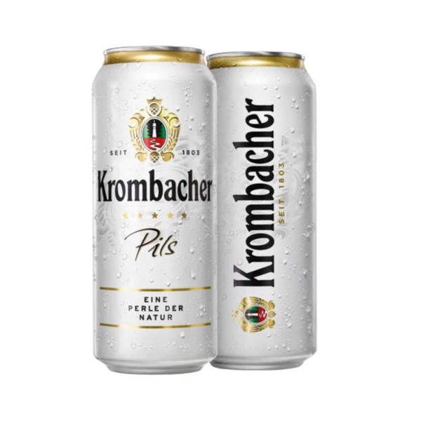 Bia Krombacher Pils 4,8% Đức – thùng 24 lon 500ml