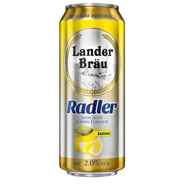 Bia Lander Brau Radler 2% Hà Lan – thùng 12 lon 500ml