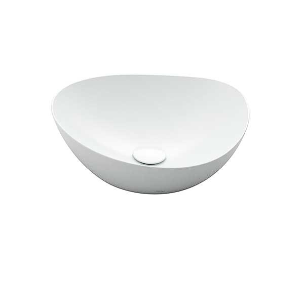 Chậu đặt bàn vành mỏng Linear Ceram LT4704G17 ( chậu TOTO  LT4704G17XW ) men trắng bóng .