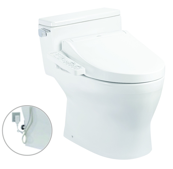 Bàn cầu TOTO, kèm nắp rửa điện tử WASHLET MS188VKW16/T53P100VR