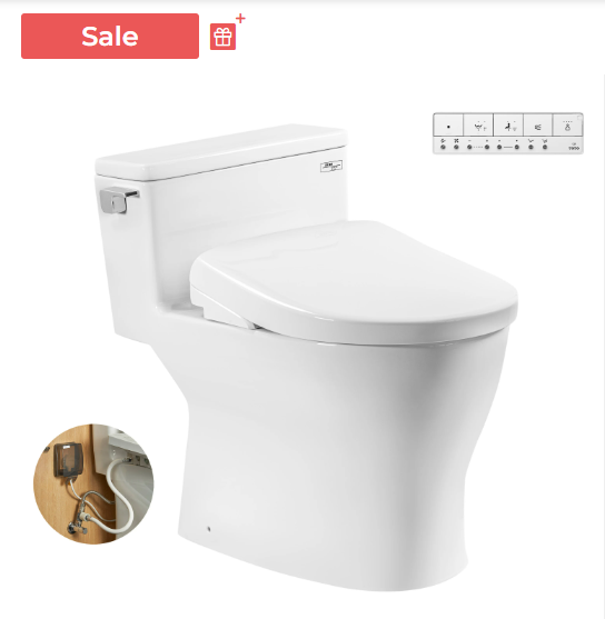 Bàn cầu TOTO, kèm nắp rửa điện tử MS188VKW23( nắp rửa dòng S7 - TCF47360GAA)