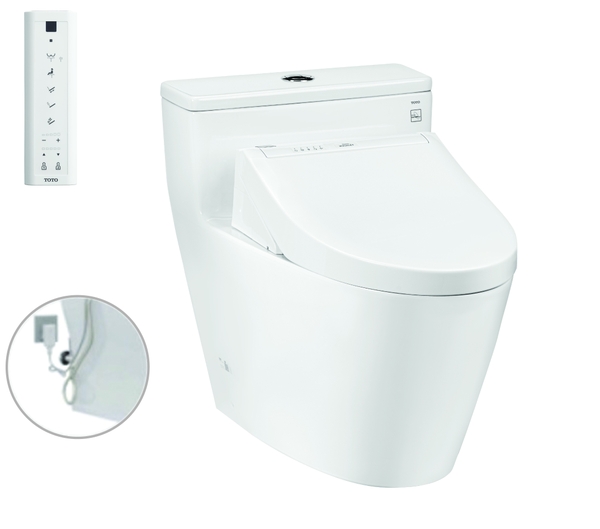 Bàn cầu TOTO, kèm nắp rửa điện tử MS625DW14 ( nắp rửa điện tử WASHLET dòng C5 TCF24410AAA)