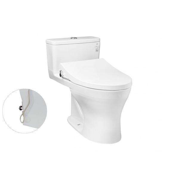BÀN CẦU TOTO, KÈM NẮP RỬA CƠ MS855DE4 (   VÒI RỬA NƯỚC LẠNH TCW1211A)