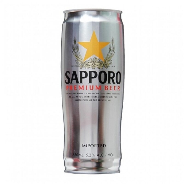 Bia Sapporo Premium 5% Nhật Bản – thùng 6 lon 650ml
