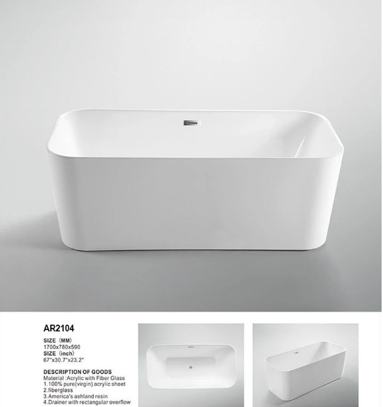 Bồn tắm ngâm ARES - AR2104 nghệ thuật