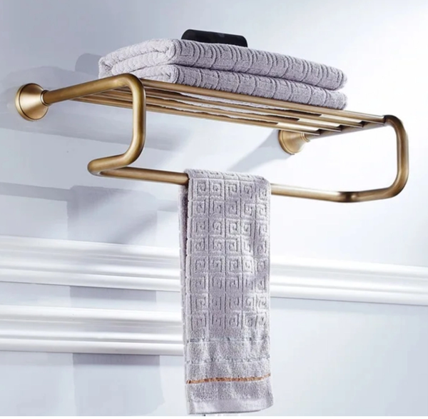 Thanh vắt khăn dàn hai tầng, màu đồng cổ điển - 89003