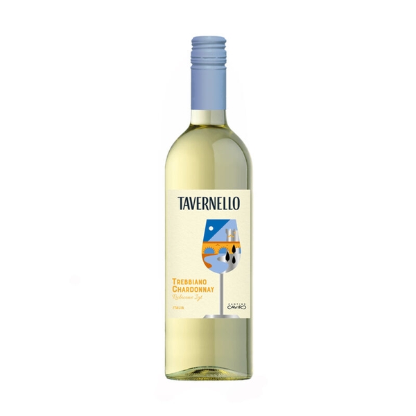 Vang trắng Tavernello Rubicone Trebbiano Chardonnay (Ý)