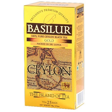 Trà Basilur Island of Tea Map Gold (Hộp giấy 50g)