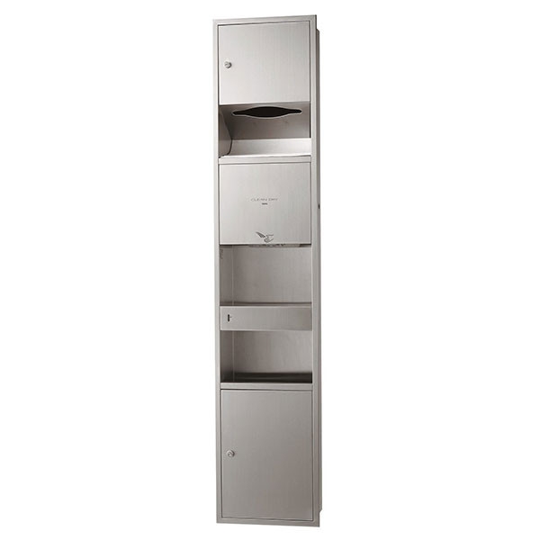 Máy sấy tay âm tường TOTO, kết hợp tủ đựng giấy và thùng rác TYC602P