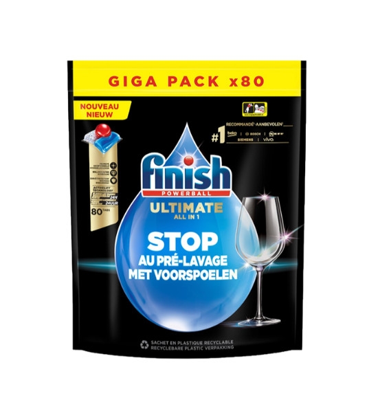 Viên rửa chén bát Finish Ultimate All In One 80 Viên