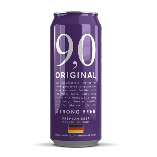 Bia 9,0 Original Strong Beer 9% Đức – thùng 24 lon 500 ml