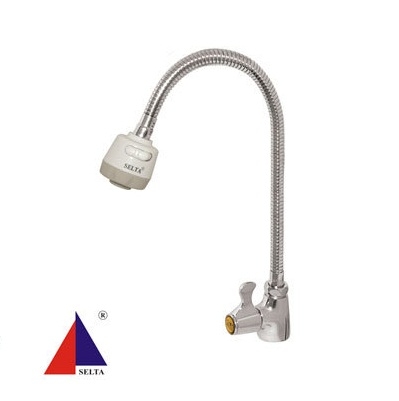 Vòi rửa bát lạnh đơn ngổng mềm Selta SS-108F ( cần mềm Silicon )