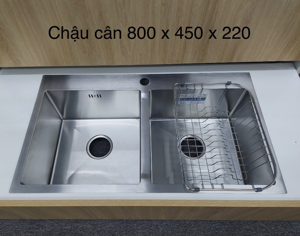 Chậu rửa bát 2 hố cân Hàn Quốc ECOFA ESD-8045