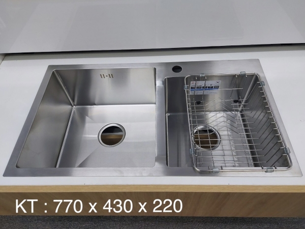 Chậu rửa bát 2 hố  Hàn Quốc ECOFA ESD-7743