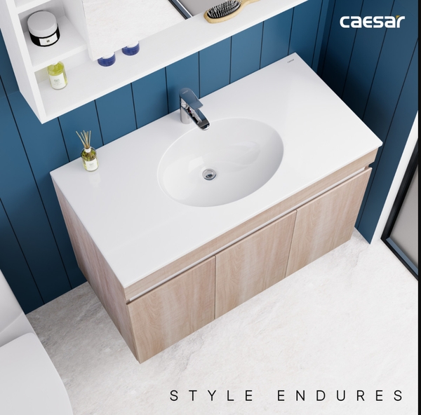Bộ Tủ Chậu Lavabo Treo Tường Caesar LF5028/EH15028AW7V