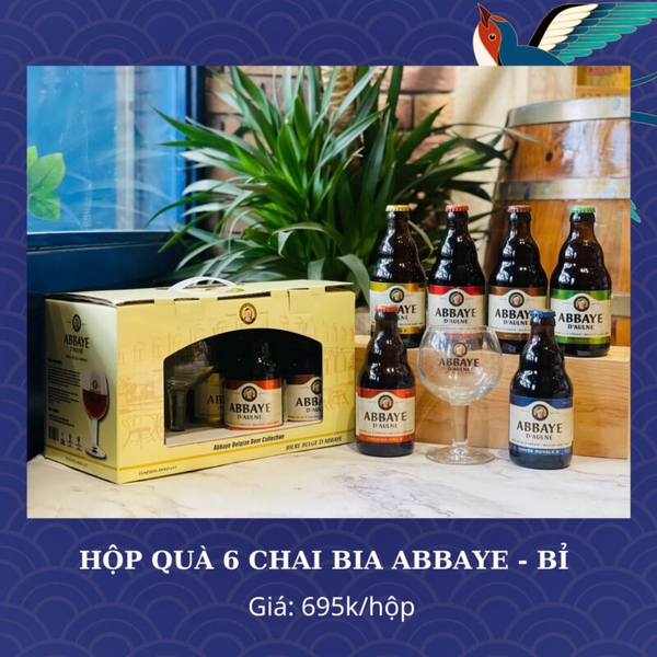 Hộp quà 6 chai bia Abbaye – Bỉ