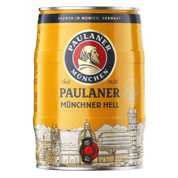 Bia Paulaner Munchner Hell 4.9% – Bom 5L – Đức