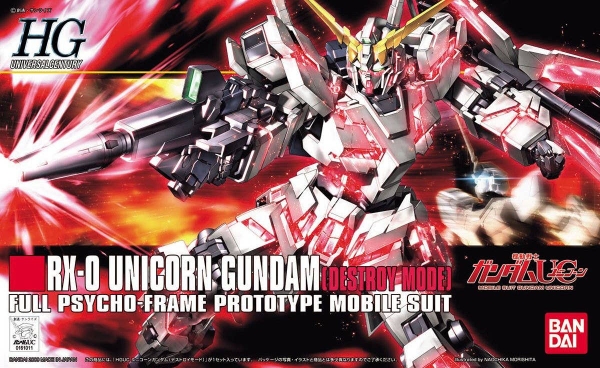 HGUC 1/144 UNICORN GUNDAM (Destroy Mode)