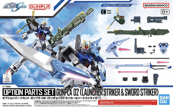 PHỤ KIỆN 1/144 OPTION PARTS SET GUNPLA 02 (LAUNCHER STRIKER & SWORD STRIKER)