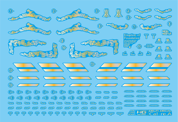 PHỤ KIỆN WATER DECAL GOLD HOLO cho HG BLACK KNIGHT SQUAD Cal-Re.A