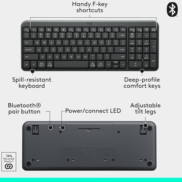 Bộ bàn phím chuột Logitech MK251 đen