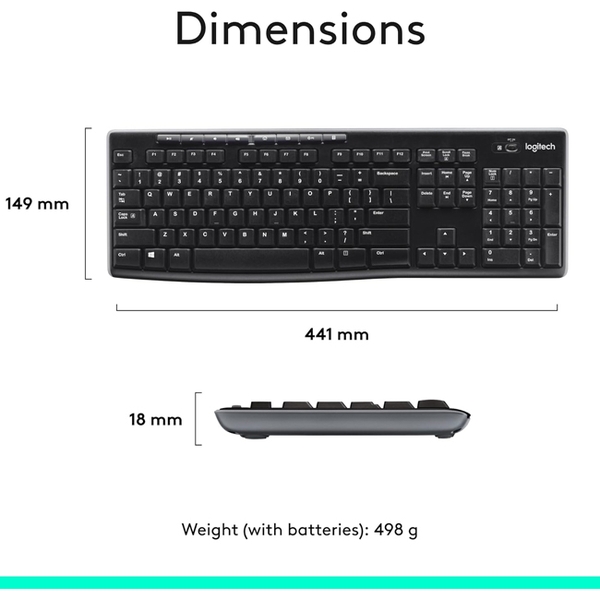 Bàn phím chuột Logitech MK270r