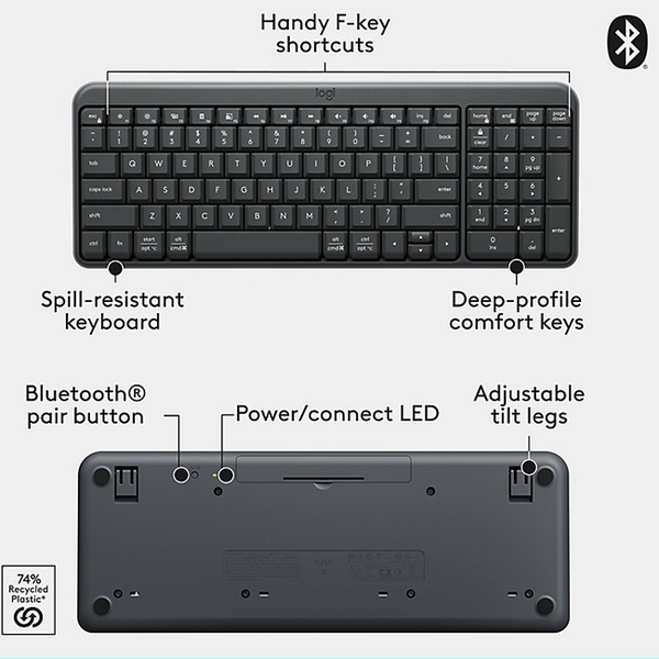 Bàn phím Logitech K251 đen