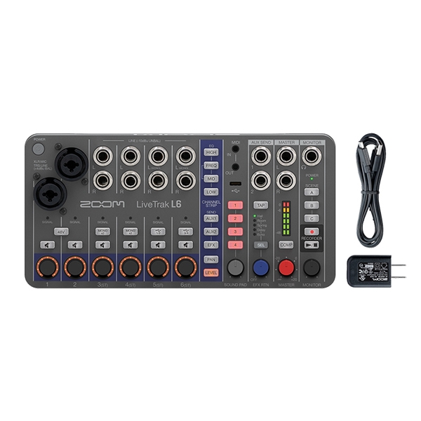 Bàn Trộn Mixer Recorder ZOOM LiveTrak L6 (Hàng Order)