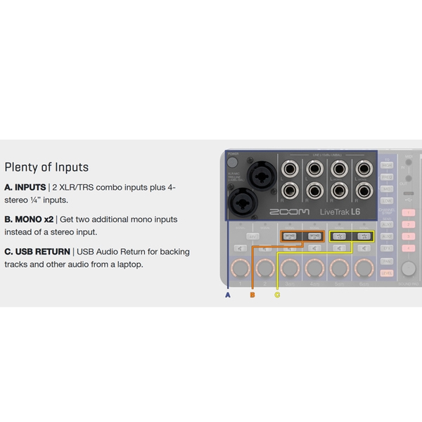 Bàn Trộn Mixer Recorder ZOOM LiveTrak L6 (Hàng Order)