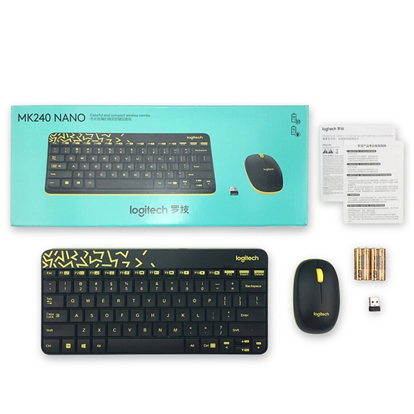 Combo Chuột và Bàn Phím Không Dây Logitech MK240