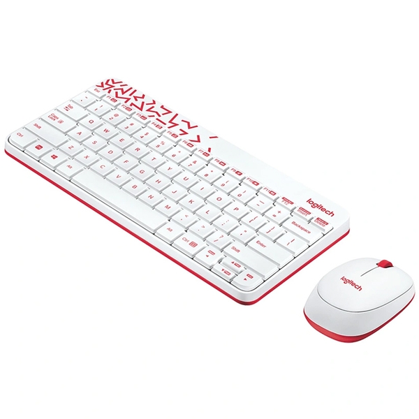 Combo Chuột và Bàn Phím Không Dây Logitech MK240 trắng