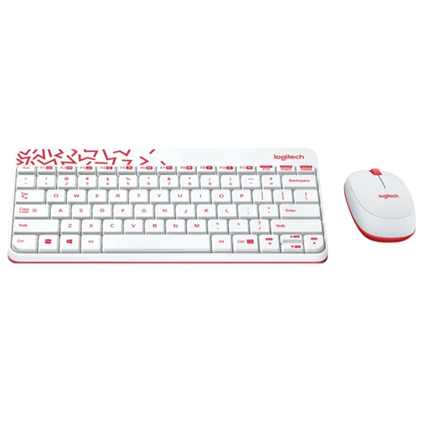 Combo Chuột và Bàn Phím Không Dây Logitech MK240 trắng