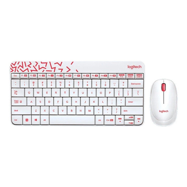 Combo Chuột và Bàn Phím Không Dây Logitech MK240 trắng