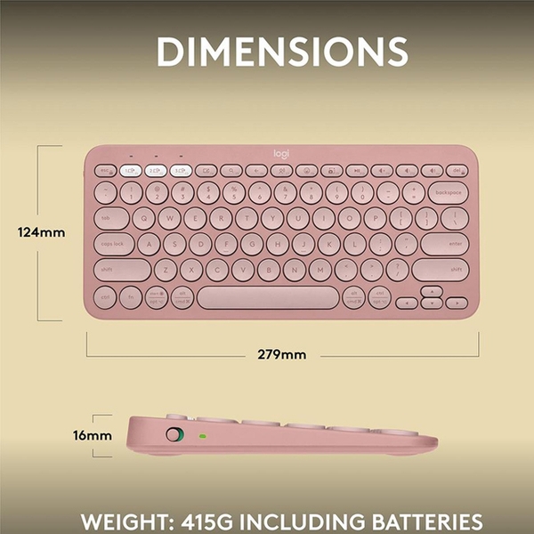 Combo bàn phím Logitech Pebble K380s và chuột Pebble M350s (Không kèm USB)