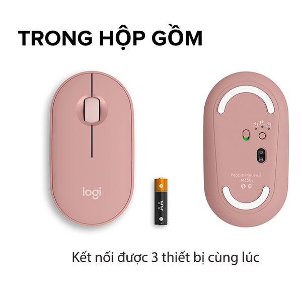 Combo bàn phím Logitech Pebble K380s và chuột Pebble M350s (Không kèm USB)