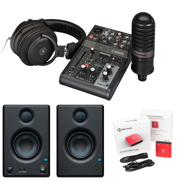 Combo thu âm Bộ Mixer Livestream Yamaha AG03MK2 và Loa Presonus E3.5 gen 2