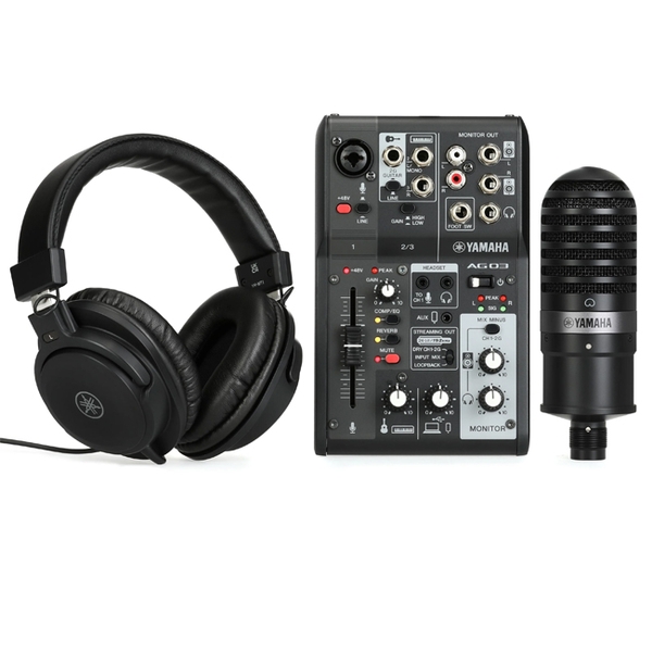 Combo thu âm Bộ Mixer Livestream Yamaha AG03MK2 và Loa Presonus E3.5 gen 2