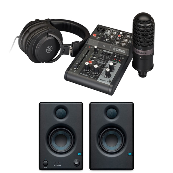 Combo thu âm Bộ Mixer Livestream Yamaha AG03MK2 và Loa Presonus E3.5 gen 2