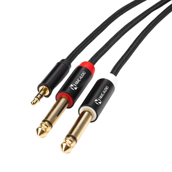Dây Cáp Âm Thanh NMC AUDIO NMC C233 (1 đầu 3.5mm Stereo đực ra 2 đầu 6.35mm Mono đực)