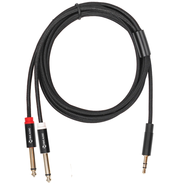 Dây Cáp Âm Thanh NMC AUDIO NMC C233 (1 đầu 3.5mm Stereo đực ra 2 đầu 6.35mm Mono đực)