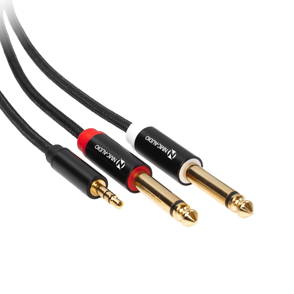 Dây Cáp Âm Thanh NMC AUDIO NMC C233 (1 đầu 3.5mm Stereo đực ra 2 đầu 6.35mm Mono đực)