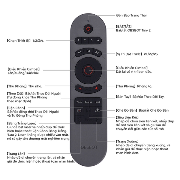 Điều khiển OBSBOT Tiny Smart Remote 2