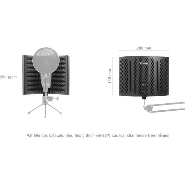 Màn Chắn Tiêu Âm Vocal Booth NMC Audio VB811-BABY