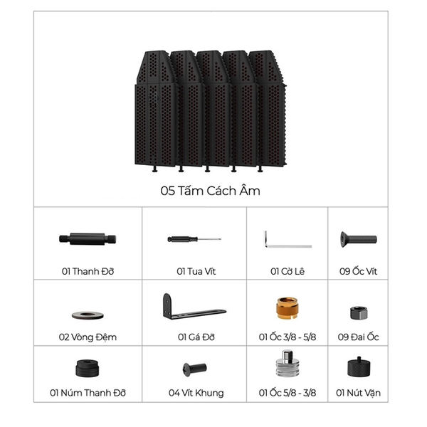 Màn chắn tiêu âm Vocal Booth NMC VB812