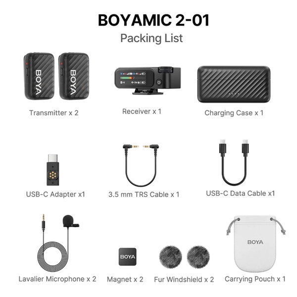 Micro không dây cài áo Boya BOYAMIC 2