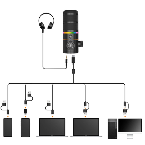 Micro Comica EJoy D10 RGB Cardioid Dynamic (bản Arm)