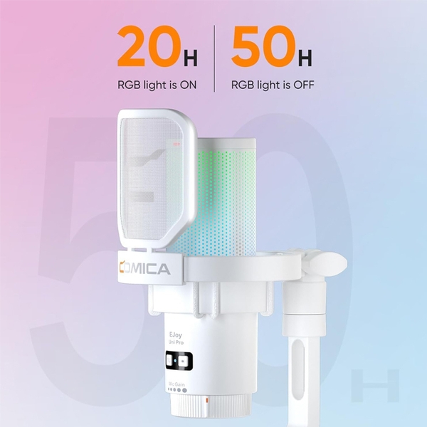 Microphone Comica EJoy Uni Pro RGB Cardioid Condenser Wireless USB (bản để bàn)